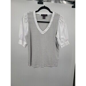 Elena Wang Top Sz S Office Career Preppy Professional Work Teacher Beachy